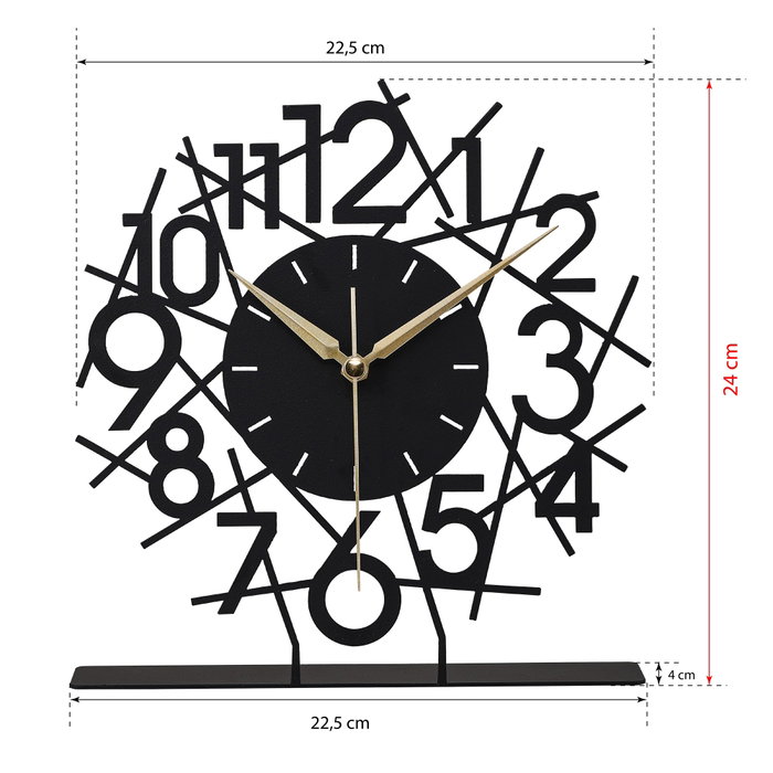 Aberto Design Reloj Decorativo Lineal - Black